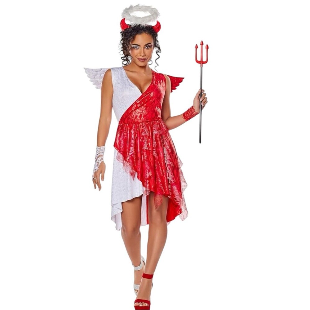 Spirit Halloween Adult Devilish Angel Costume with Wings
